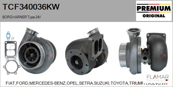 FLAMAR TCF340036KW - Turbocompresseur, suralimentation droxauto.com
