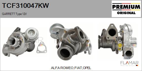 FLAMAR TCF310047KW - Turbocompresseur, suralimentation droxauto.com