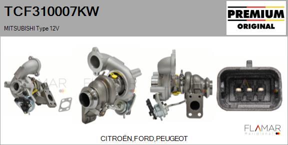 FLAMAR TCF310007KW - Turbocompresseur, suralimentation droxauto.com
