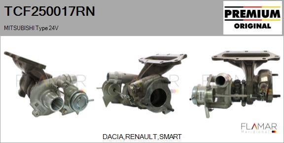 FLAMAR TCF250017RN - Turbocompresseur, suralimentation droxauto.com