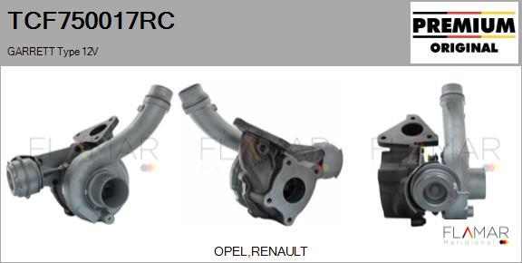 FLAMAR TCF750017RC - Turbocompresseur, suralimentation droxauto.com