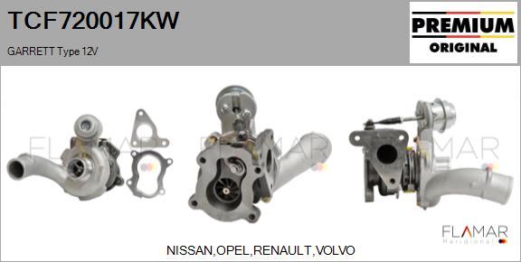 FLAMAR TCF720017KW - Turbocompresseur, suralimentation droxauto.com
