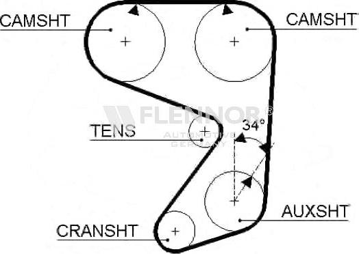 Flennor 4993 - Courroie de distribution droxauto.com