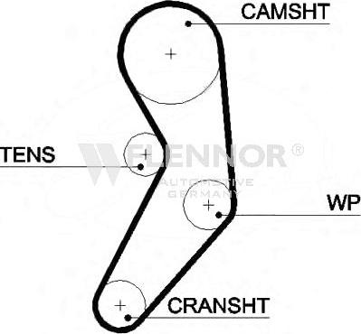 Flennor 4492V - Courroie de distribution droxauto.com