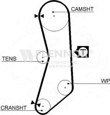 Flennor 4433V - Courroie de distribution droxauto.com