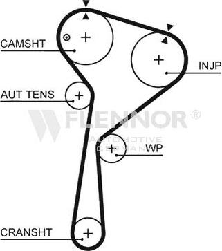 Flennor 4564V - Courroie de distribution droxauto.com