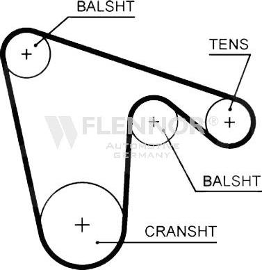 Flennor 4508V - Courroie de distribution droxauto.com