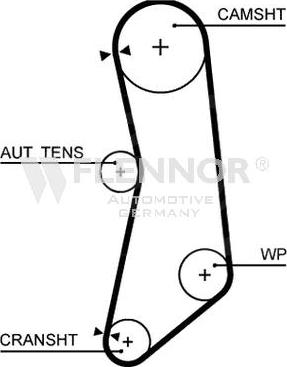 Flennor 4516V - Courroie de distribution droxauto.com