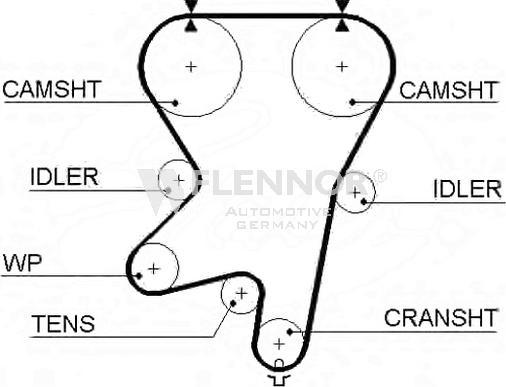 Flennor 4397V - Courroie de distribution droxauto.com