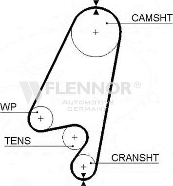 Flennor 4256V - Courroie de distribution droxauto.com
