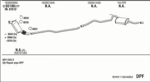 Fonos BWK116646BA - Échappement droxauto.com