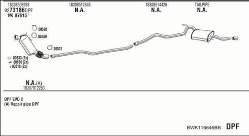 Fonos BWK116646BB - Échappement droxauto.com