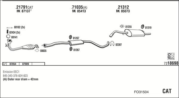 Fonos FO31504 - Échappement droxauto.com