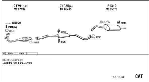 Fonos FO31503 - Échappement droxauto.com