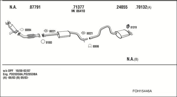 Fonos FOH15446A - Échappement droxauto.com