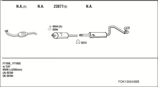 Fonos FOK135645BB - Échappement droxauto.com