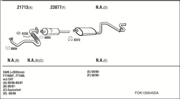 Fonos FOK135645DA - Échappement droxauto.com