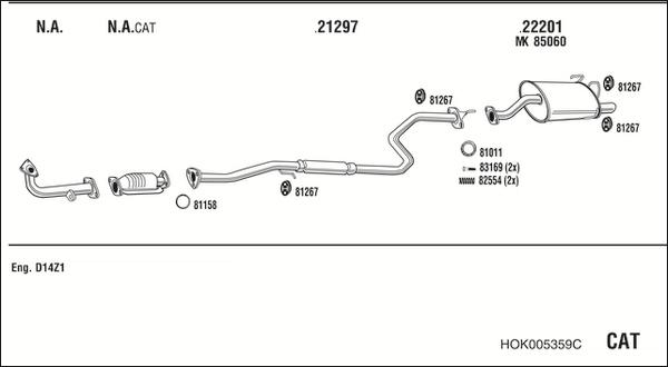Fonos HOK005359C - Échappement droxauto.com