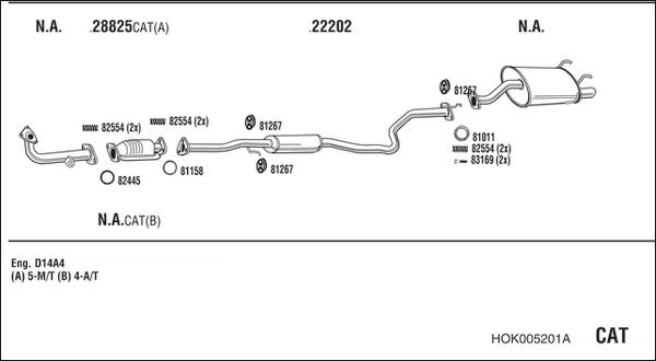 Fonos HOK005201A - Échappement droxauto.com