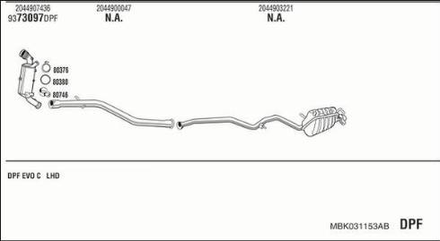 Fonos MBK031153AB - Échappement droxauto.com