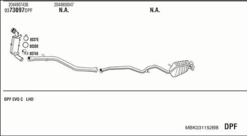 Fonos MBK031152BB - Échappement droxauto.com