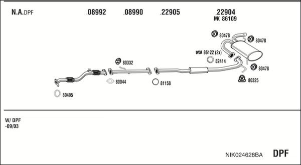 Fonos NIK024628BA - Échappement droxauto.com