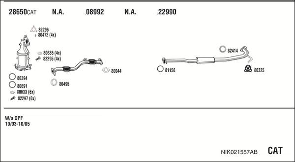 Fonos NIK021557AB - Échappement droxauto.com