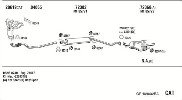 Fonos OPH09002BA - Échappement droxauto.com