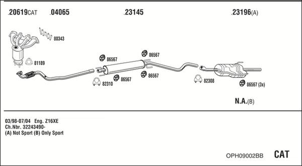 Fonos OPH09002BB - Échappement droxauto.com