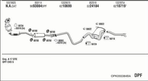 Fonos OPK055384BA - Échappement droxauto.com