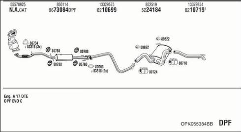 Fonos OPK055384BB - Échappement droxauto.com