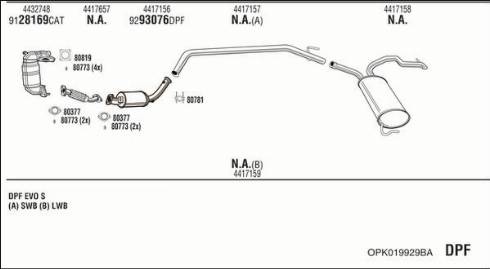 Fonos OPK019929BA - Échappement droxauto.com