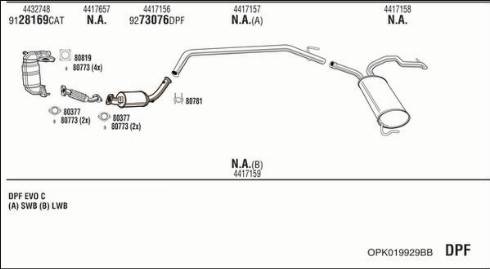 Fonos OPK019929BB - Échappement droxauto.com