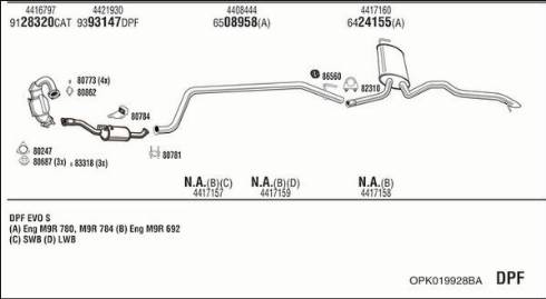 Fonos OPK019928BA - Échappement droxauto.com