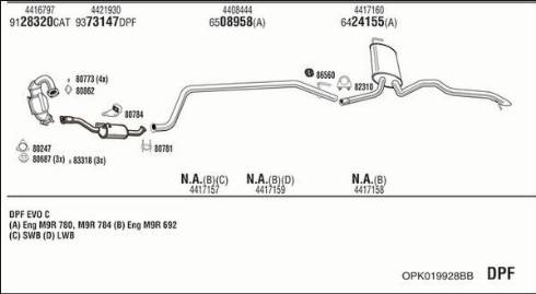 Fonos OPK019928BB - Échappement droxauto.com