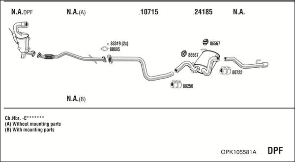 Fonos OPK105581A - Échappement droxauto.com