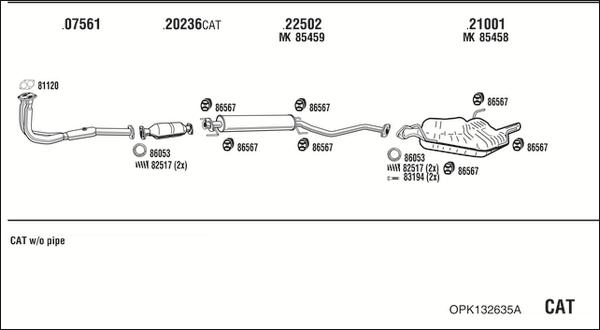 Fonos OPK132635A - Échappement droxauto.com