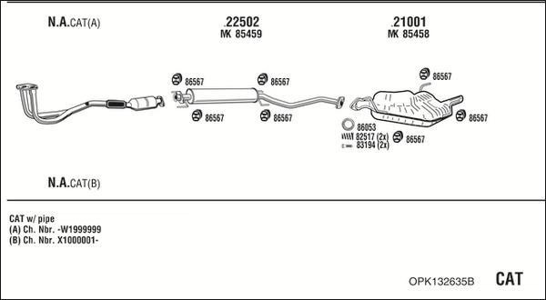Fonos OPK132635B - Échappement droxauto.com