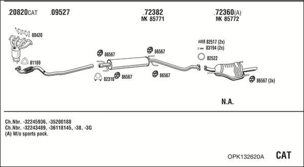 Fonos OPK132620A - Échappement droxauto.com