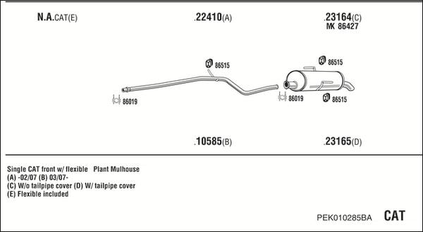 Fonos PEK010285BA - Échappement droxauto.com