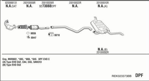 Fonos REK023373BB - Échappement droxauto.com
