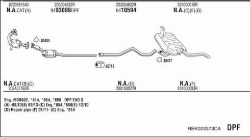 Fonos REK023373CA - Échappement droxauto.com