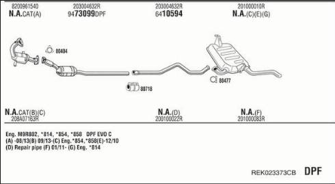 Fonos REK023373CB - Échappement droxauto.com