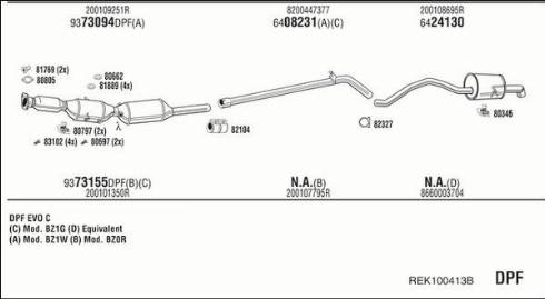 Fonos REK100413B - Échappement droxauto.com