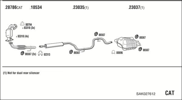 Fonos SAK027612 - Échappement droxauto.com