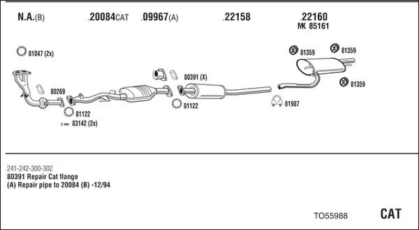 Fonos TO55988 - Échappement droxauto.com