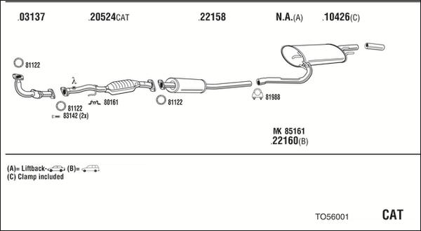 Fonos TO56001 - Échappement droxauto.com