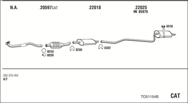Fonos TO51154B - Échappement droxauto.com