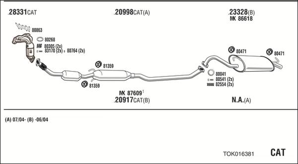 Fonos TOK016381 - Échappement droxauto.com