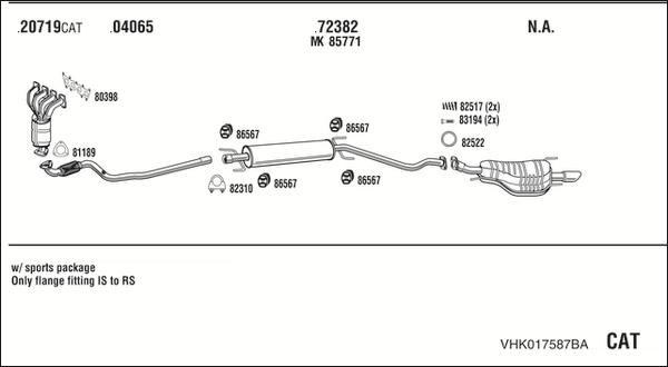 Fonos VHK017587BA - Échappement droxauto.com
